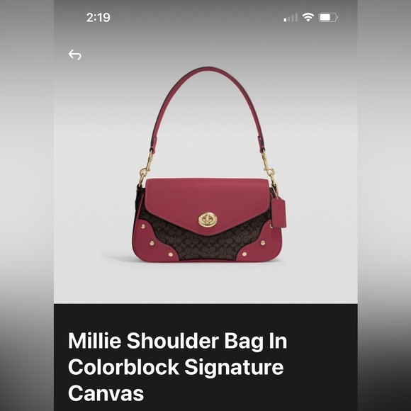 Coach pink/brown bag.Never worn brand new.